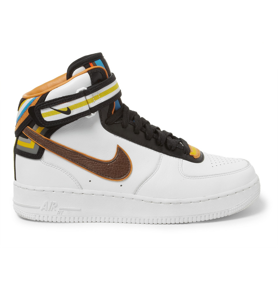 Nike Riccardo Tisci Air Force 1 Mid Leather Sneakers in White for Men - Lyst
