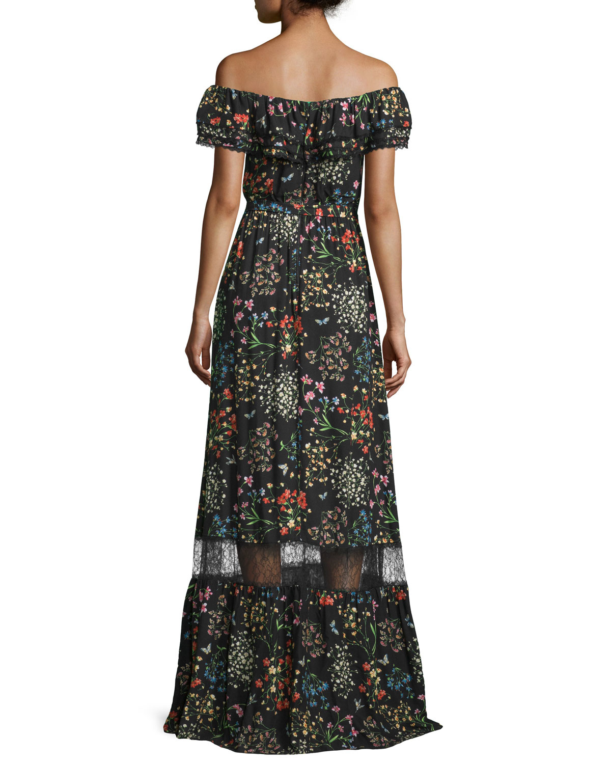 red color long frock