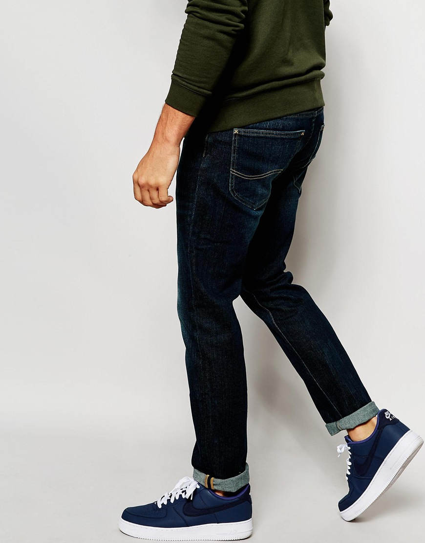 lee skinny men's black jeans