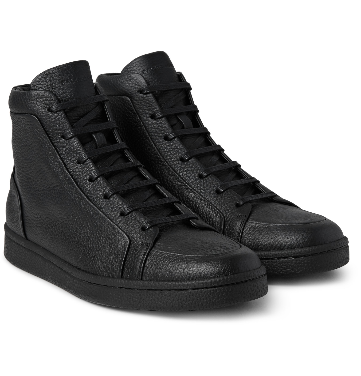 Balenciaga Full-grain Leather High-top Sneakers in Black for Men | Lyst