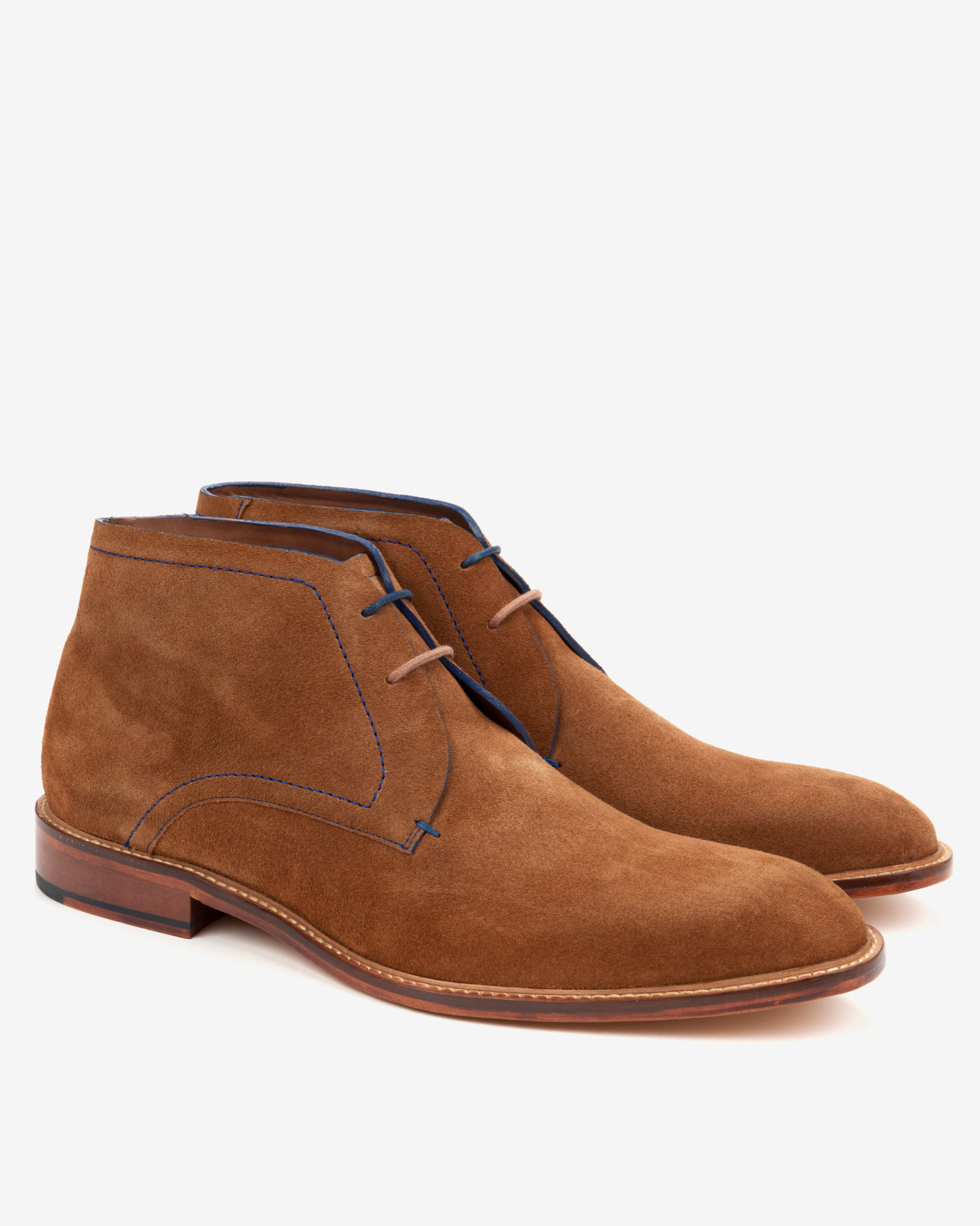 Ted Baker Men's DEKSTA Tan Leather Lace-up Chukka Ankle Boots  £160 