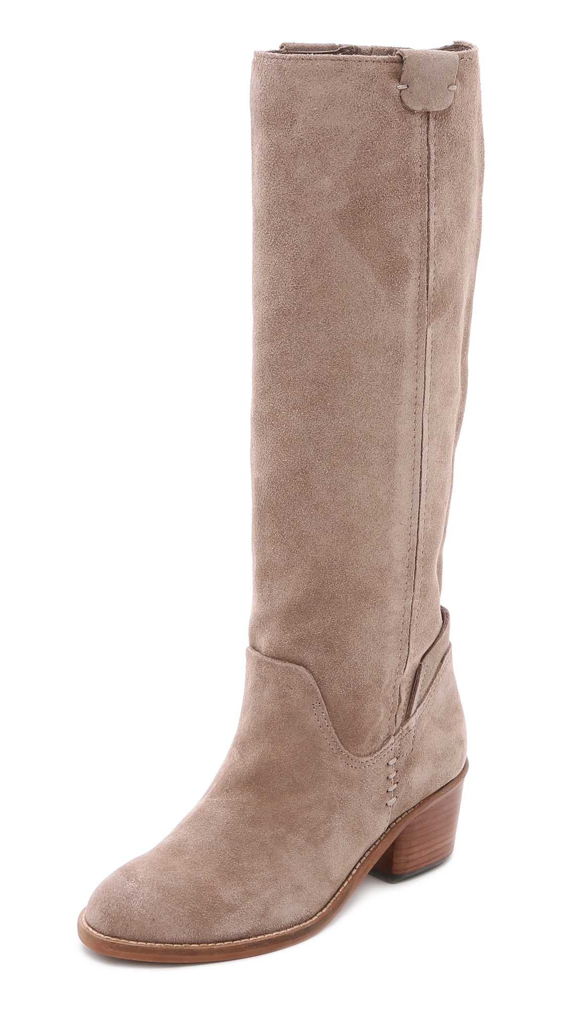 taupe suede boots