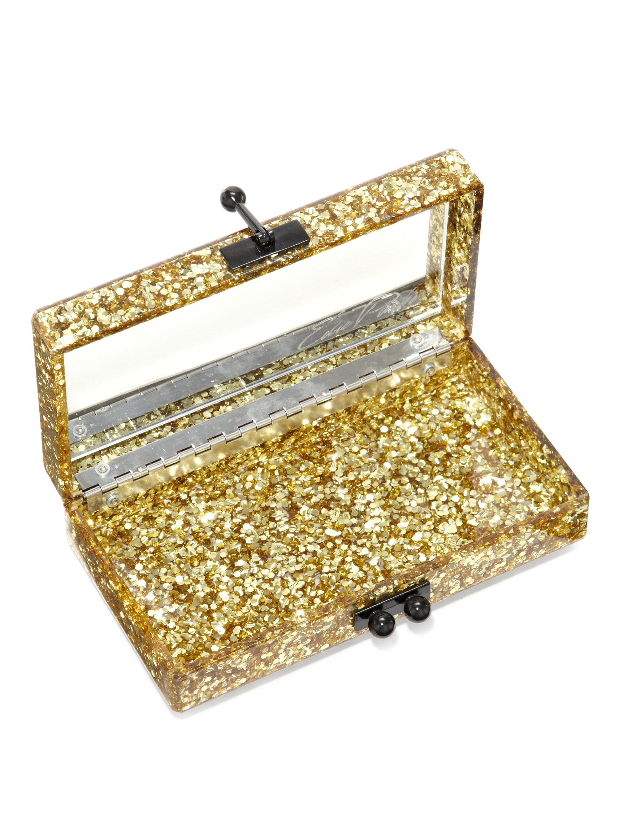 Lyst - Edie Parker Jean Acrylic Confetti Box Clutch in Metallic
