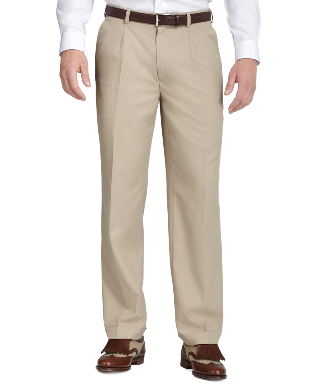 Lyst - Brooks Brothers St Andrews Links Pleated Golf Pants in Natural ...