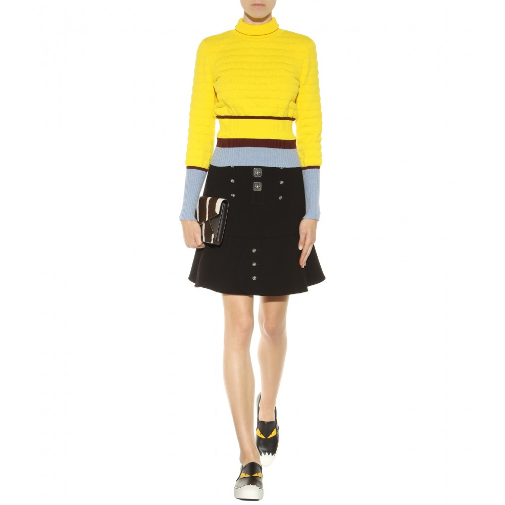 fendi monster slip on sneakers