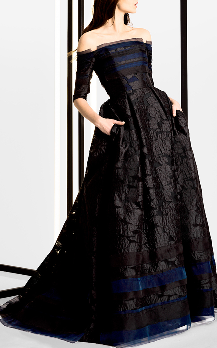 carolina herrera black gown