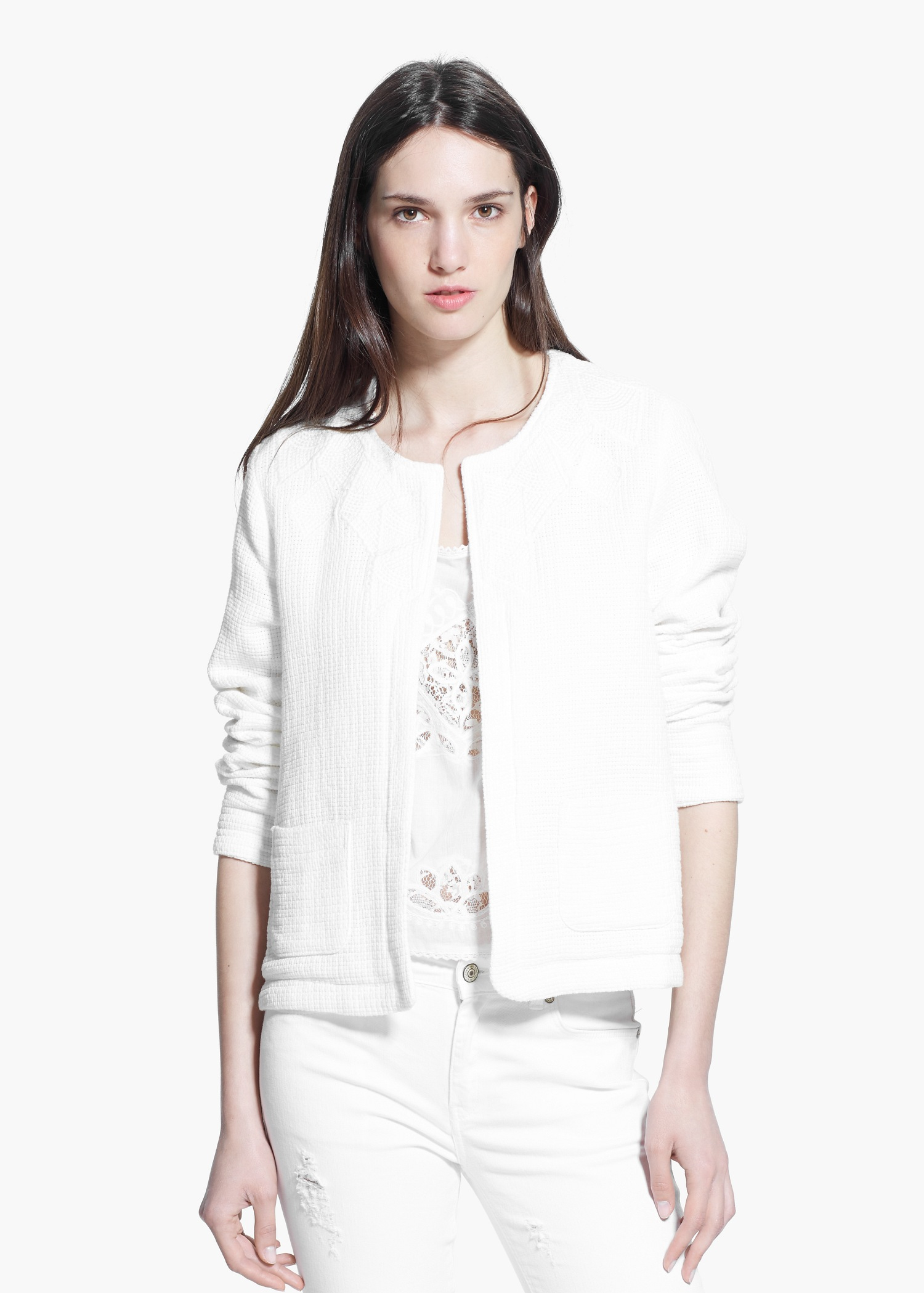mango white jacket