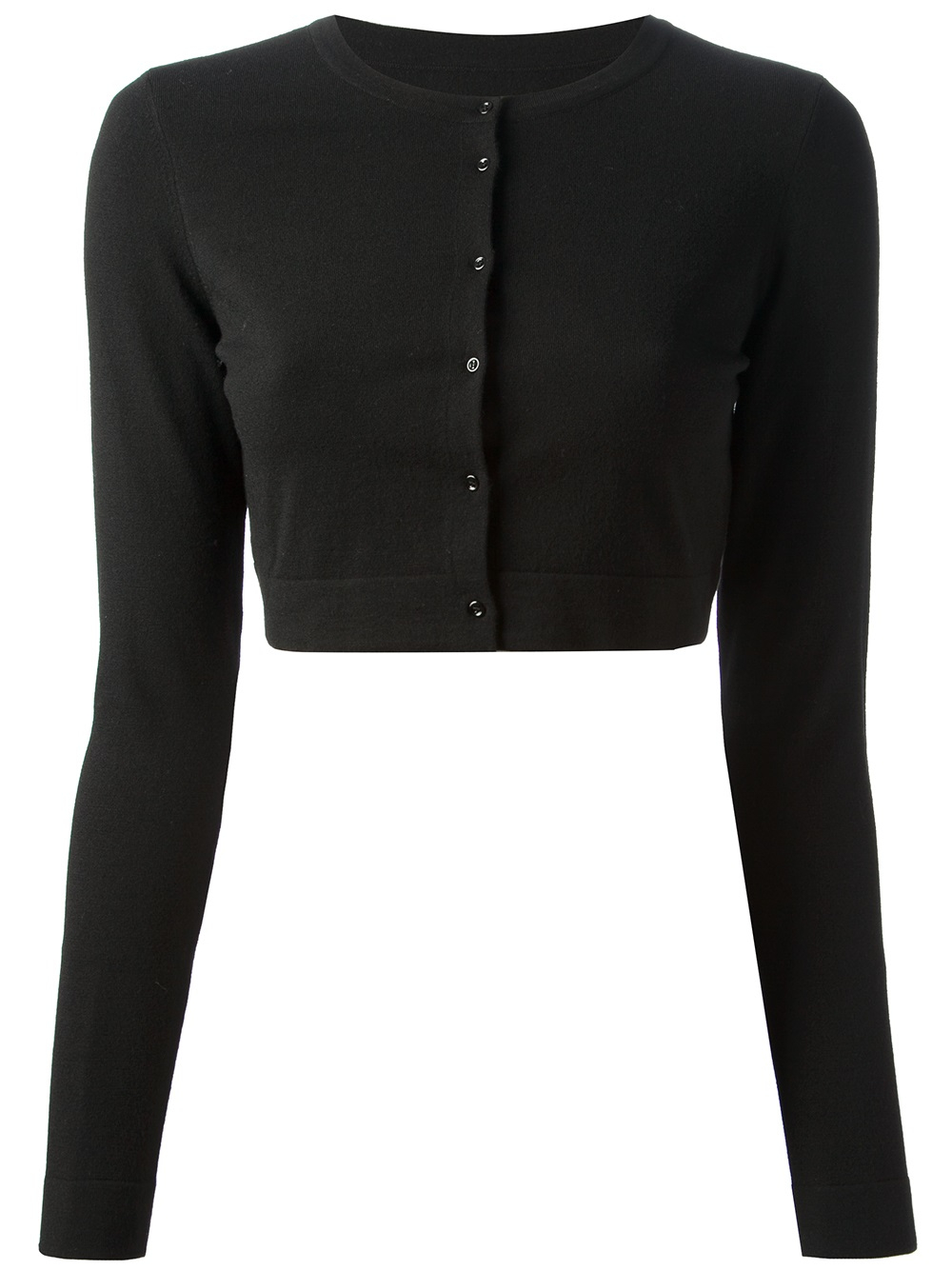 Alaïa Cropped Cardigan in Black - Lyst