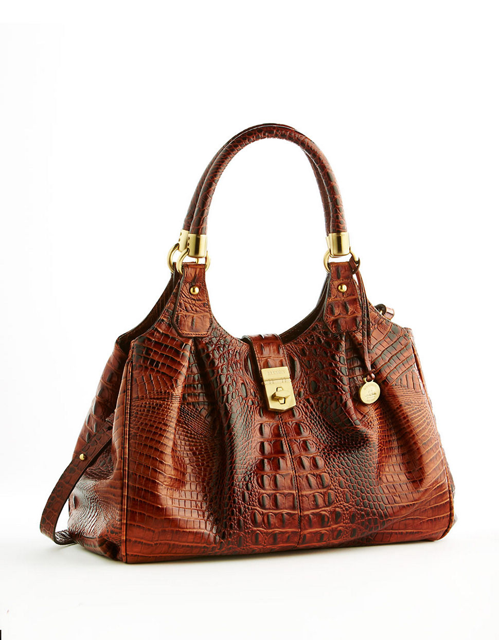 Lyst Brahmin Elisa Leather Satchel Bag in Brown