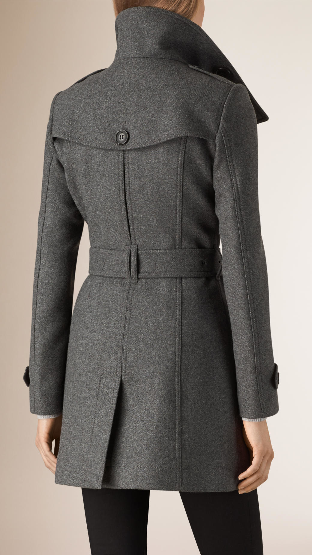 Burberry Wool and Cashmere-Blend Trench Coat in Mid Grey Melange (Gray) -  Lyst