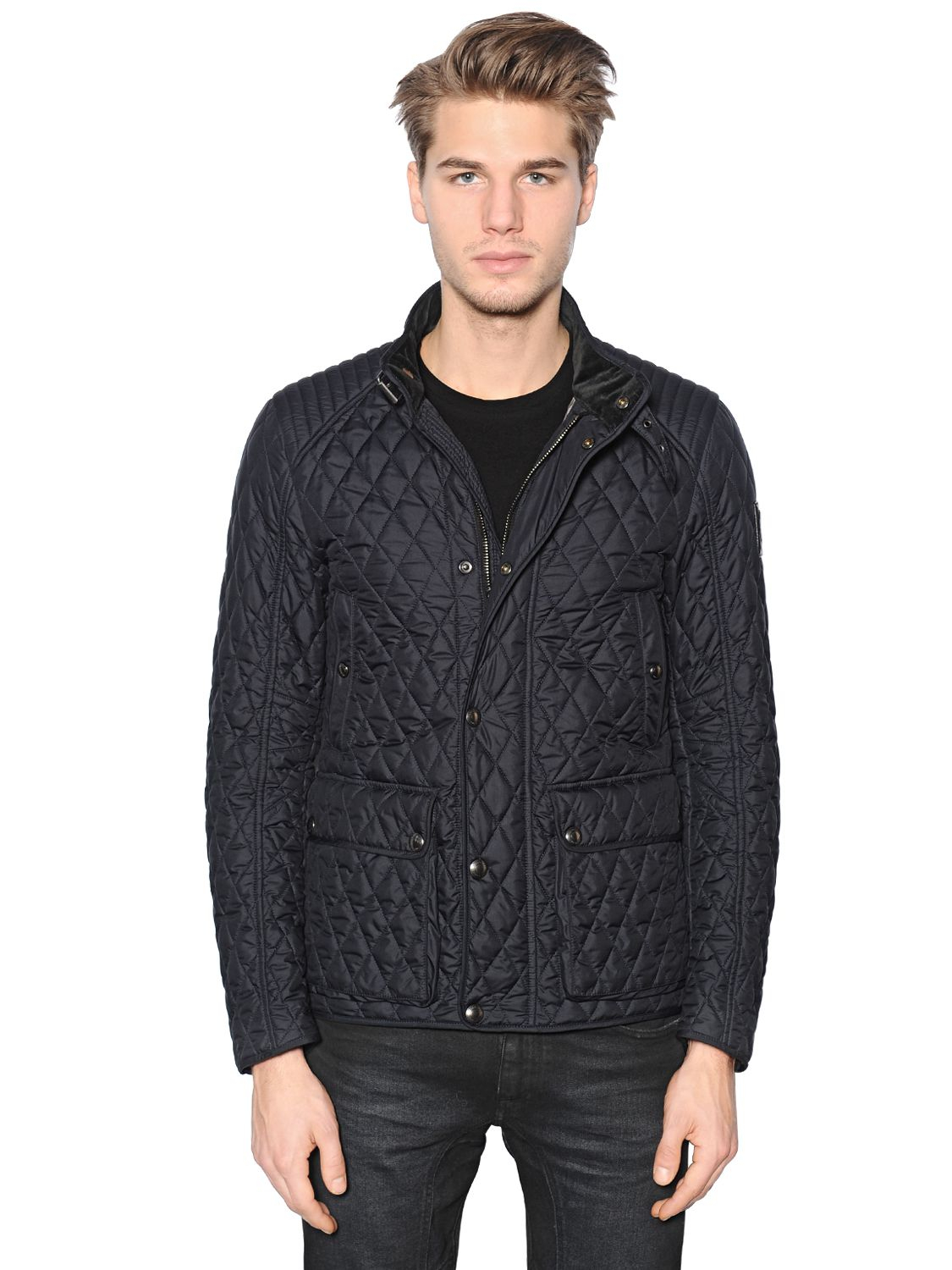 Belstaff Synthetic New Pathfield Quilted Nylon Jacket in Navy (Blue ...