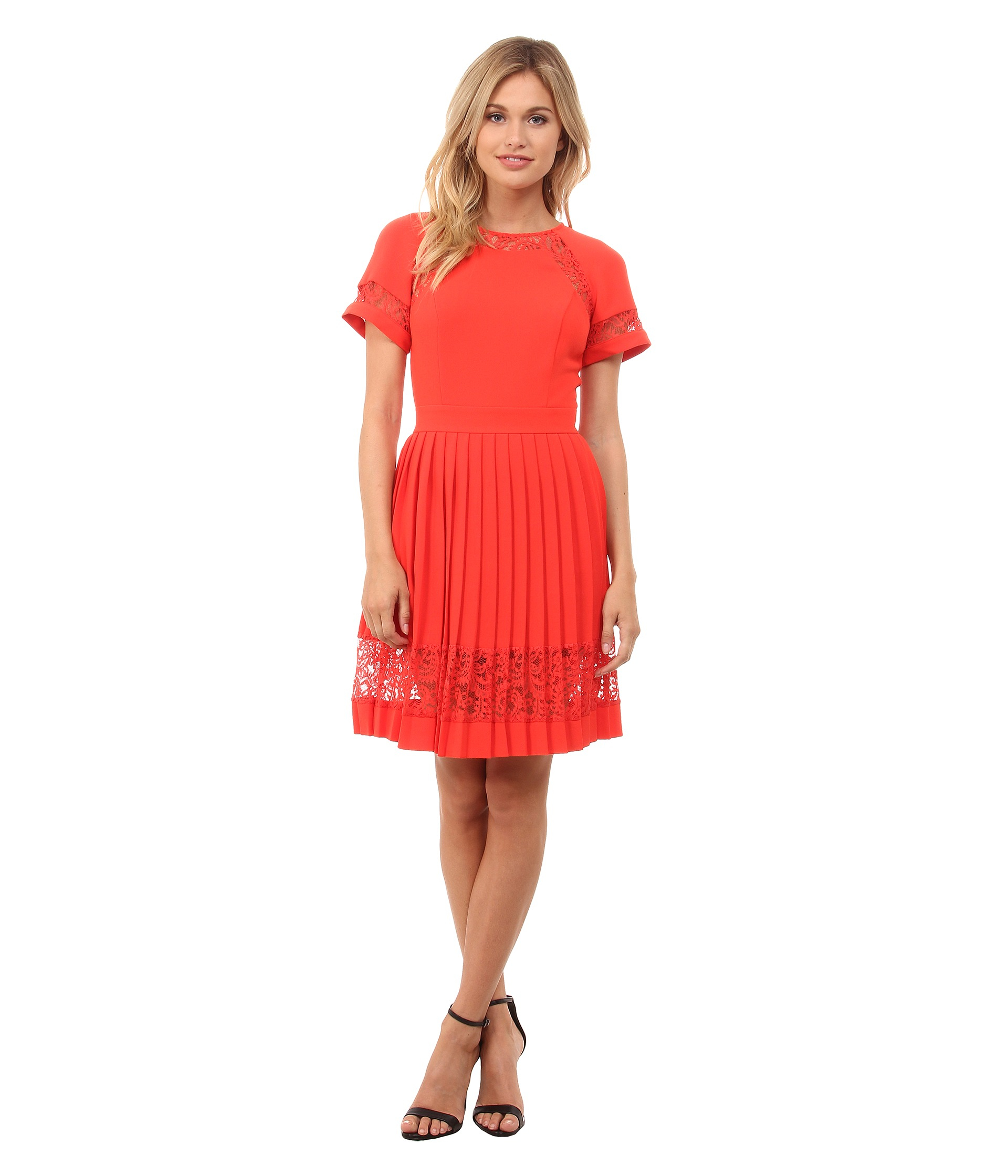 french connection red lace dress