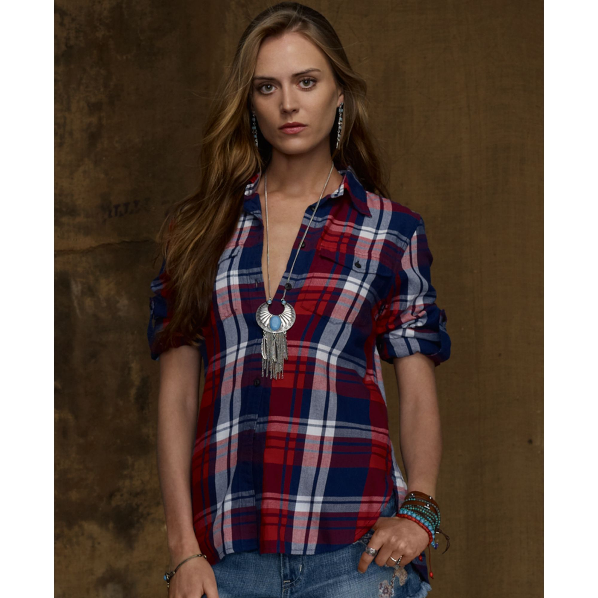 ralph lauren plaid flannel shirt