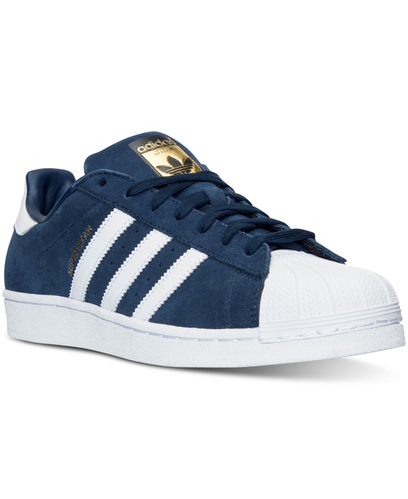 adidas Originals Leather Men's Superstar Casual Sneakers From Finish
