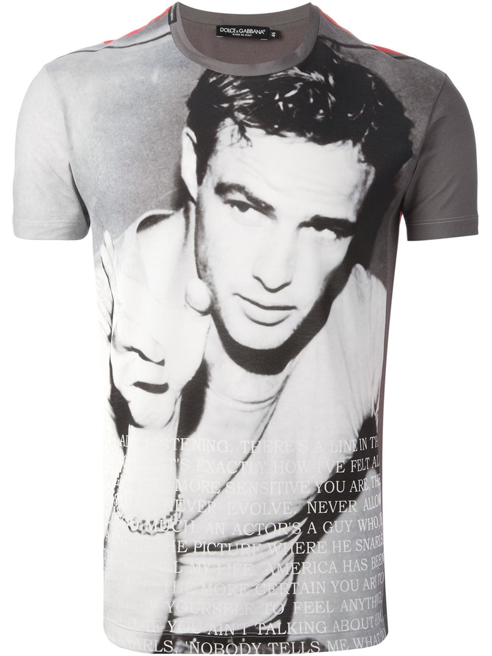 Dolce & Gabbana Marlon Brando T-Shirt in Gray for Men | Lyst