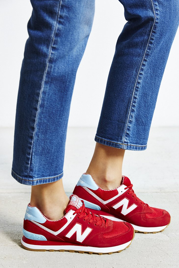 New Balance Picnic Running Sneaker in Red | Lyst