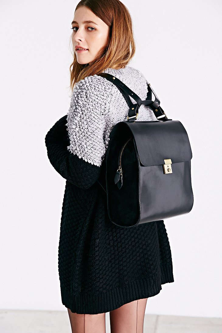 goodordering mini backpack Rolltop Eco Monochrome Green Lululemon Quilted Grid Small adorable Two zip around compartments Color:Black Walnut C207