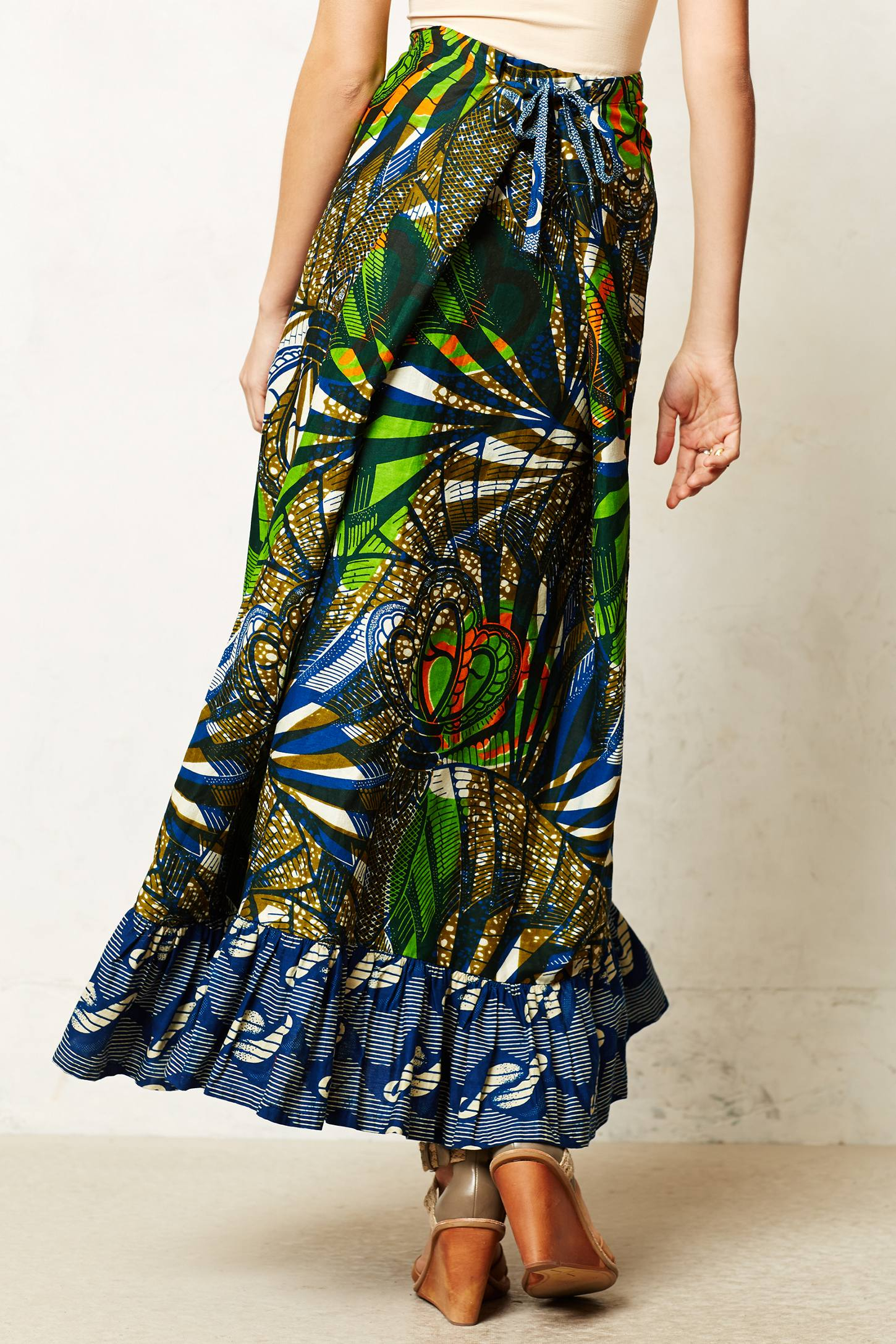 Anthropologie Dutch Wax Maxi Skirt | Lyst