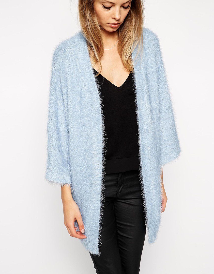 fluffy knit cardigan