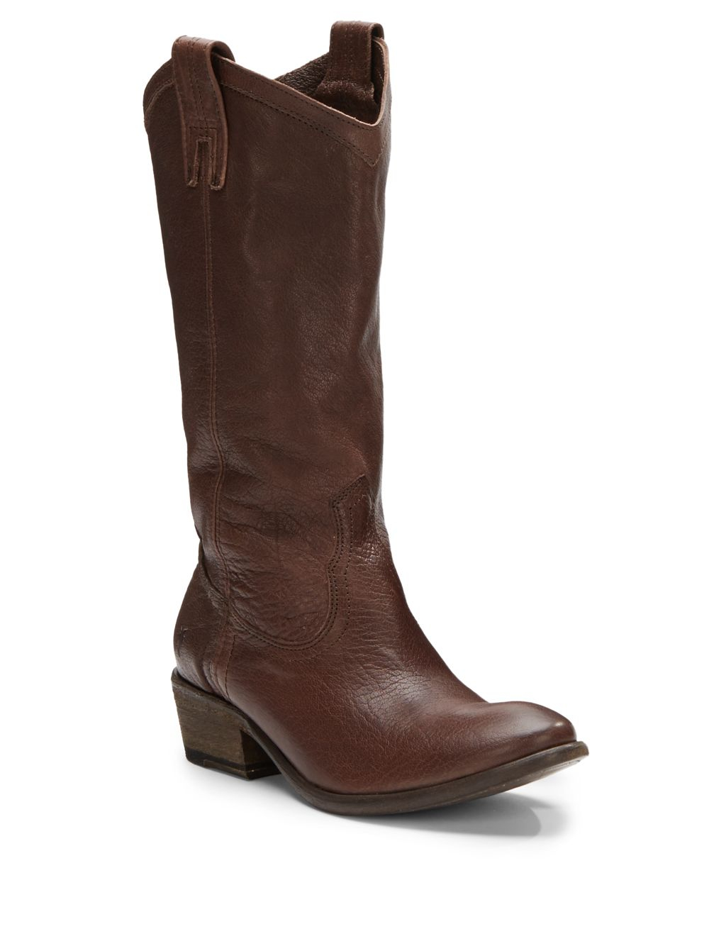 womens brown pull on boots