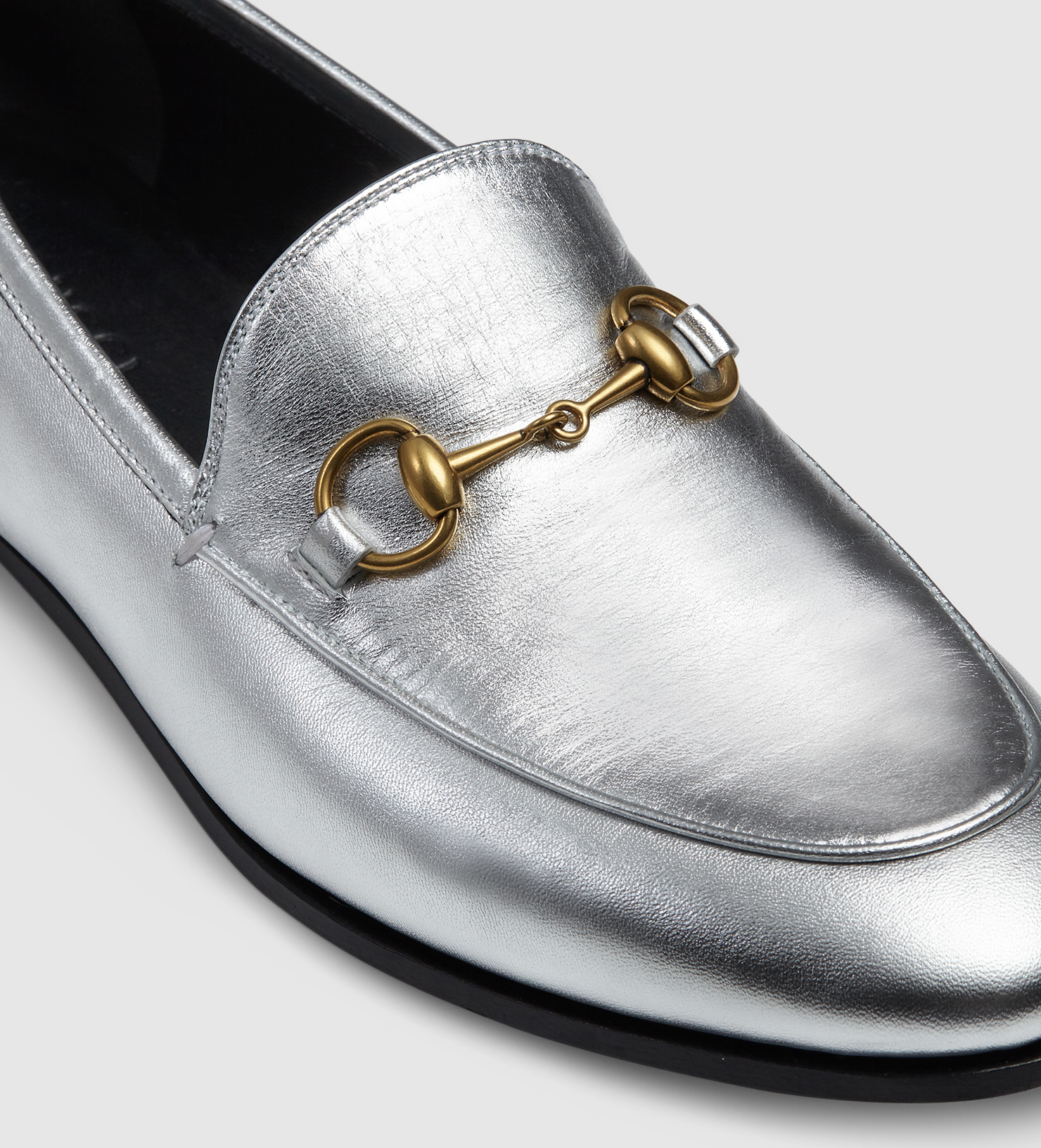 gucci metallic loafers