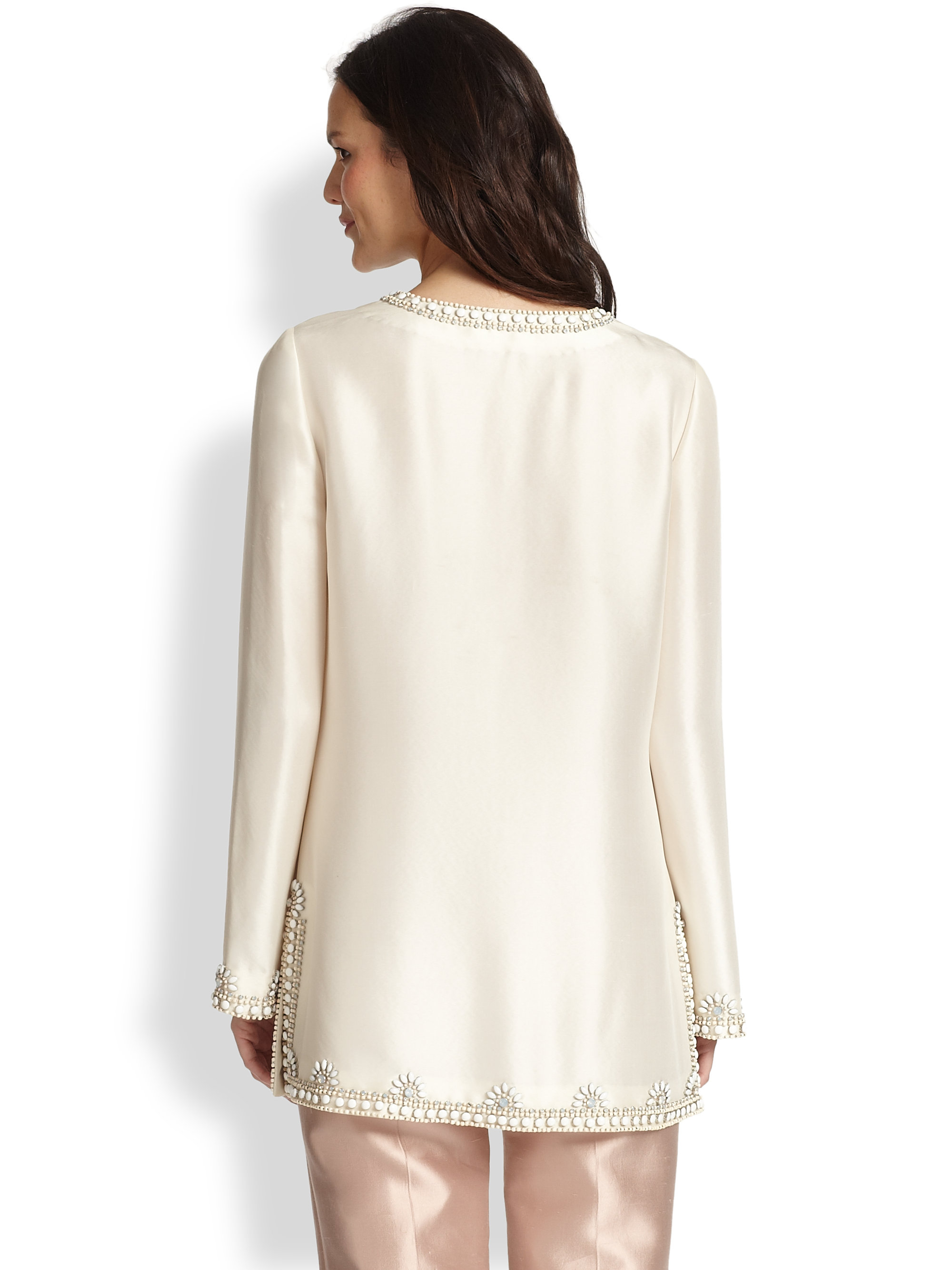 tory burch silk tunic