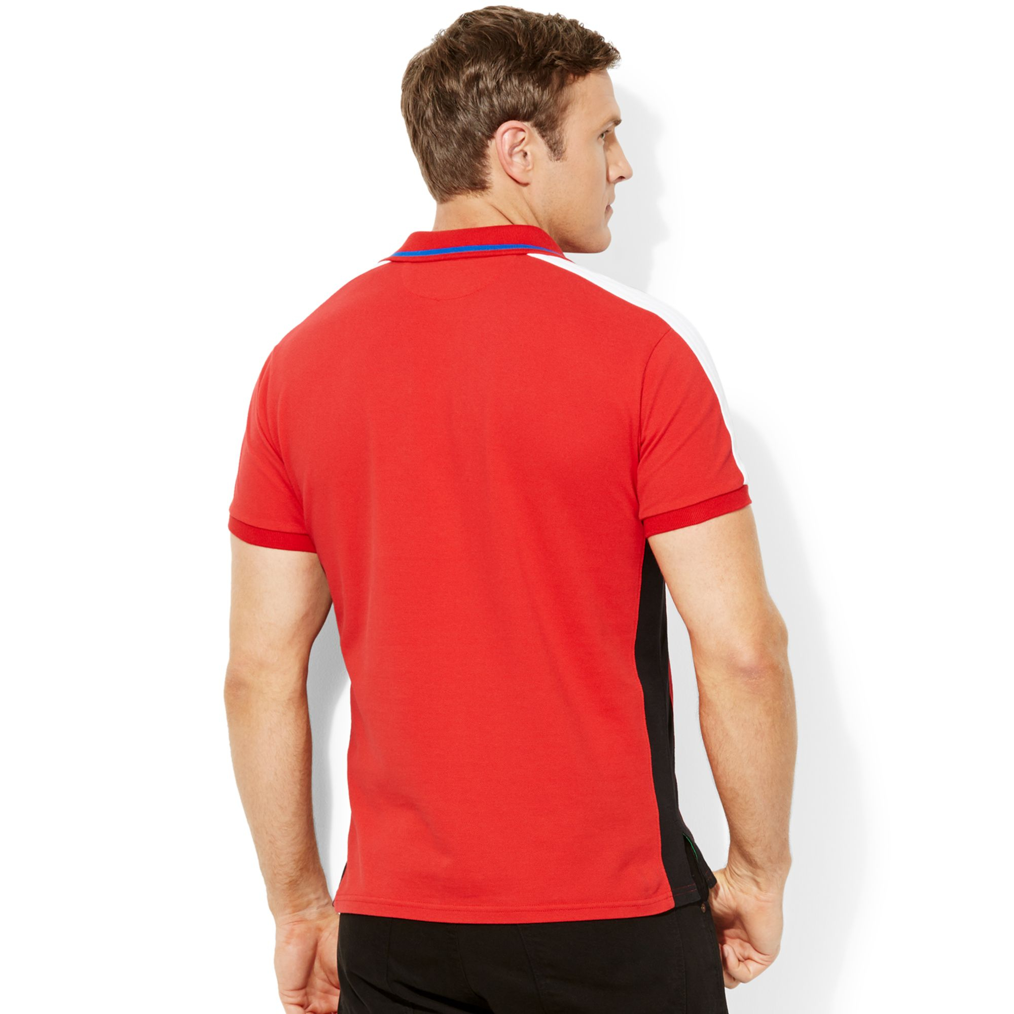 Polo ralph lauren Big And Tall Short Sleeve Knit Mesh Polo in Red for