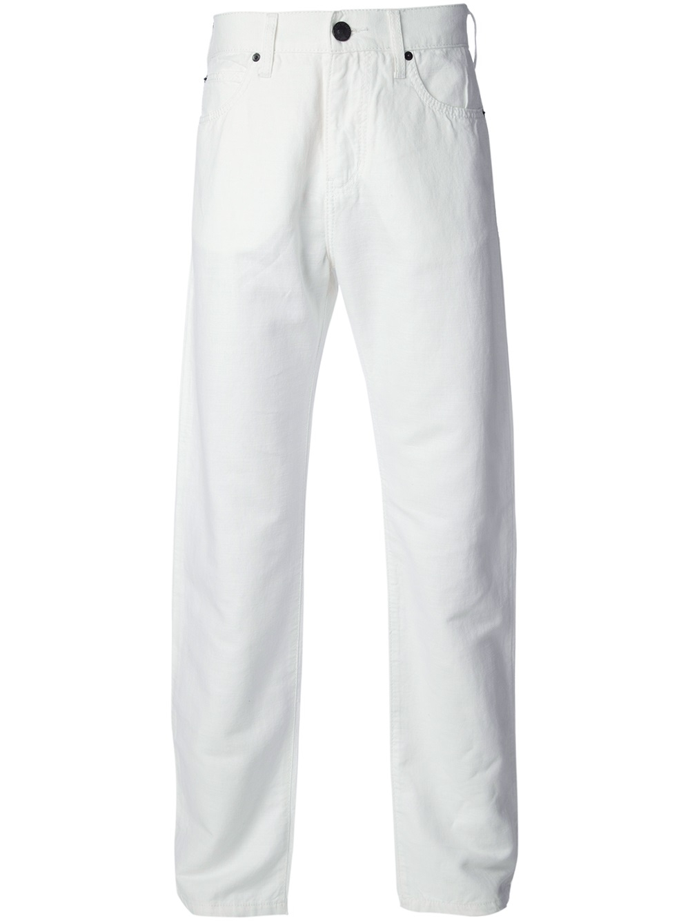 mens white armani jeans
