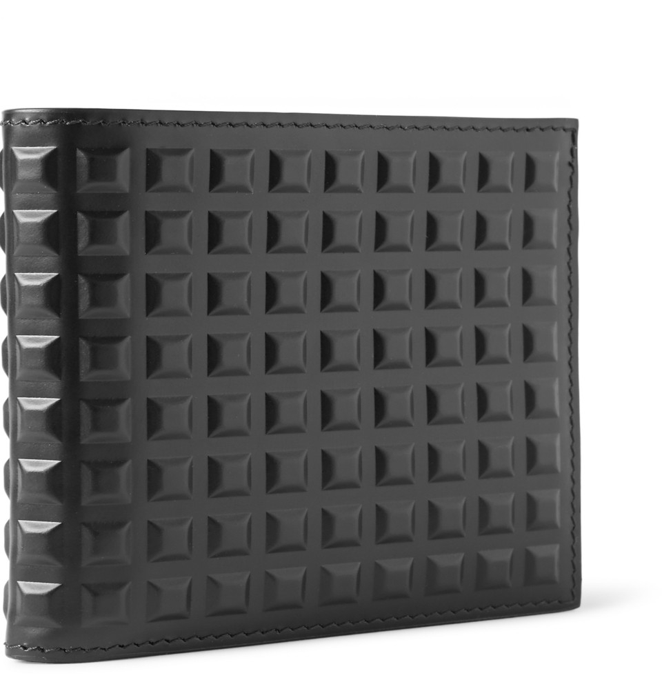 Balenciaga Studded Leather Billfold Wallet in Black for Men | Lyst