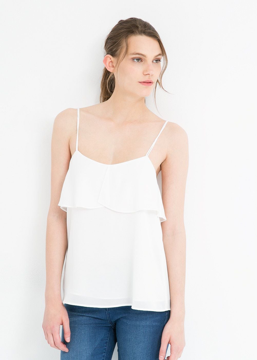mango ruffle shirt