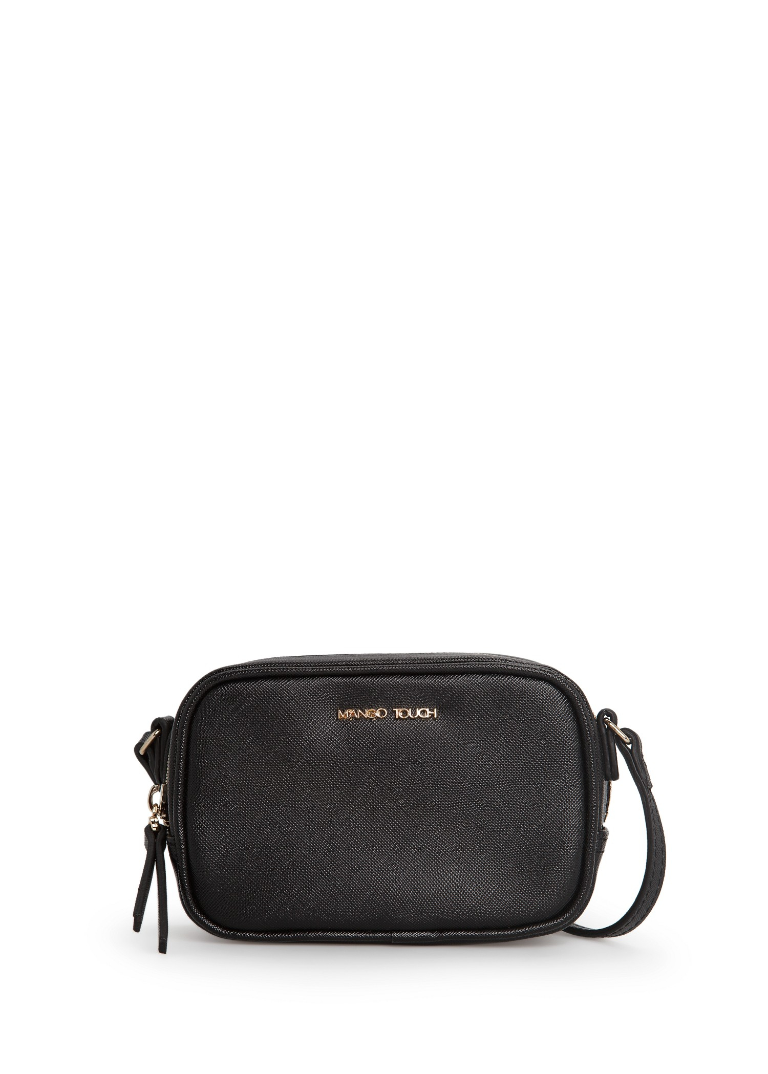mango black solid sling bag