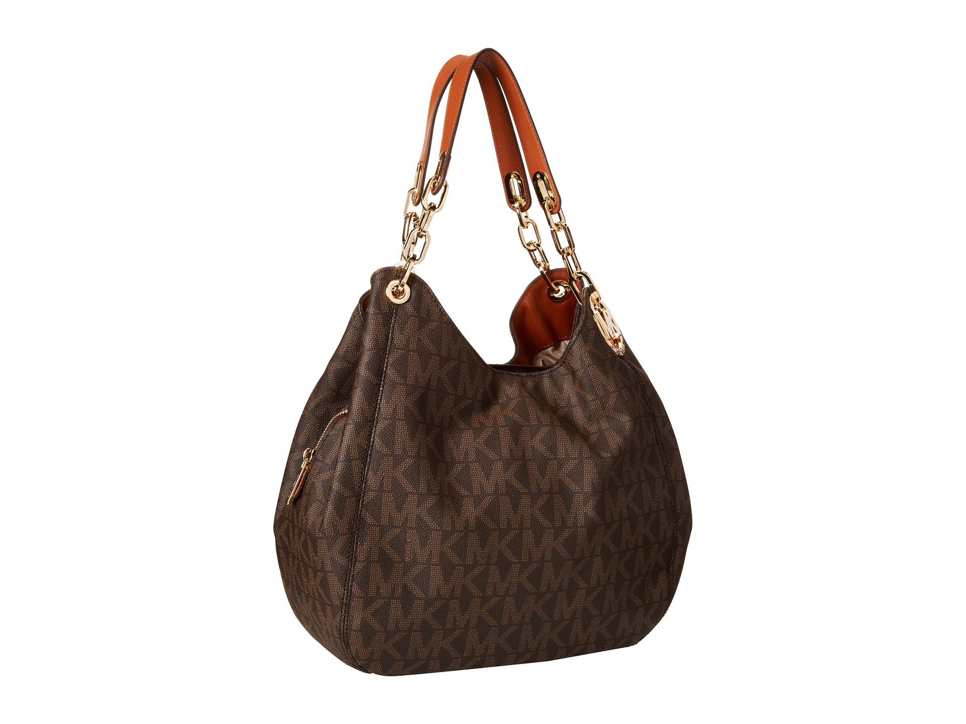 Michael Michael Kors Fulton Large Shoulder Tote in Brown Lyst