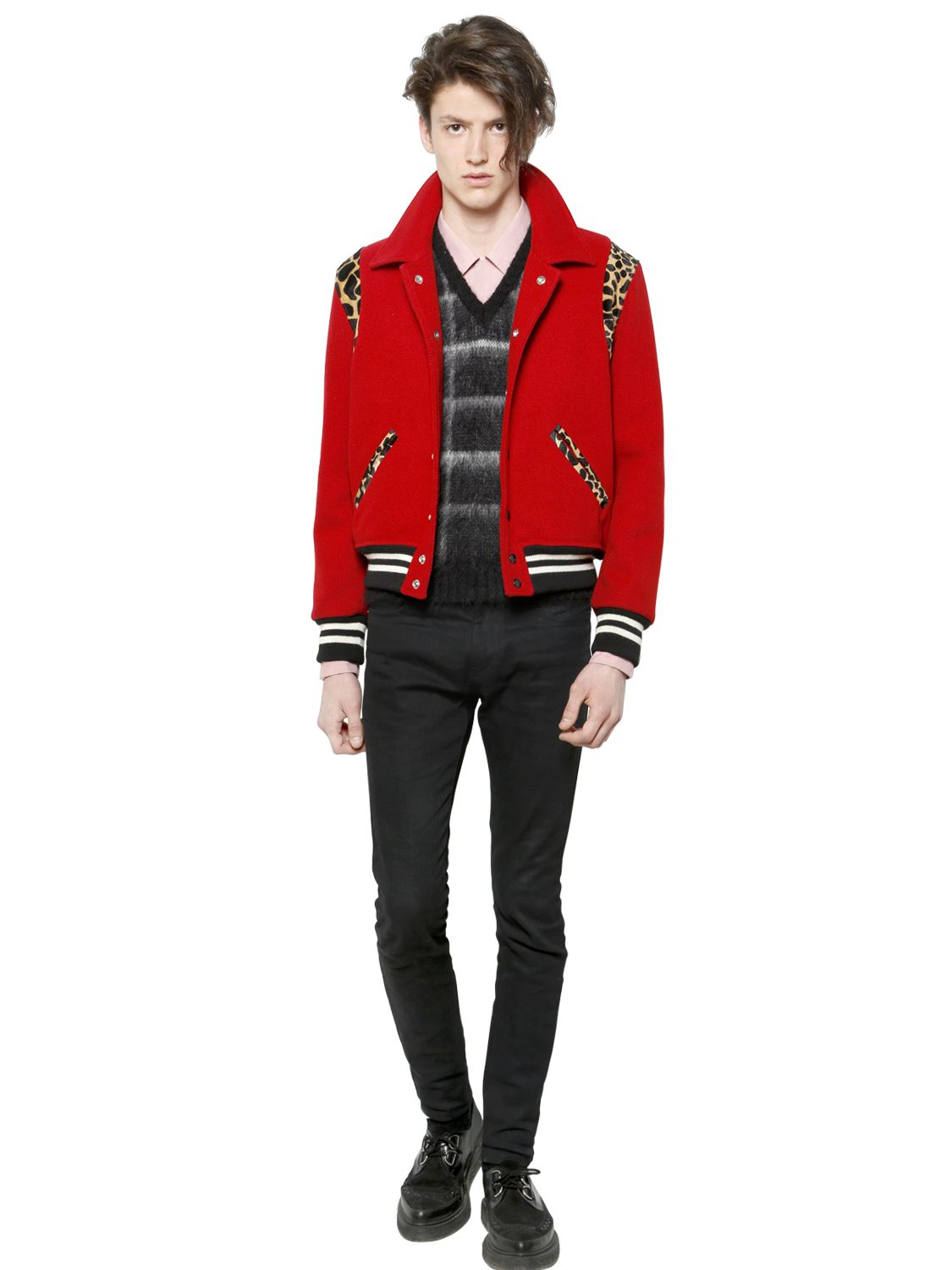 saint laurent red jacket