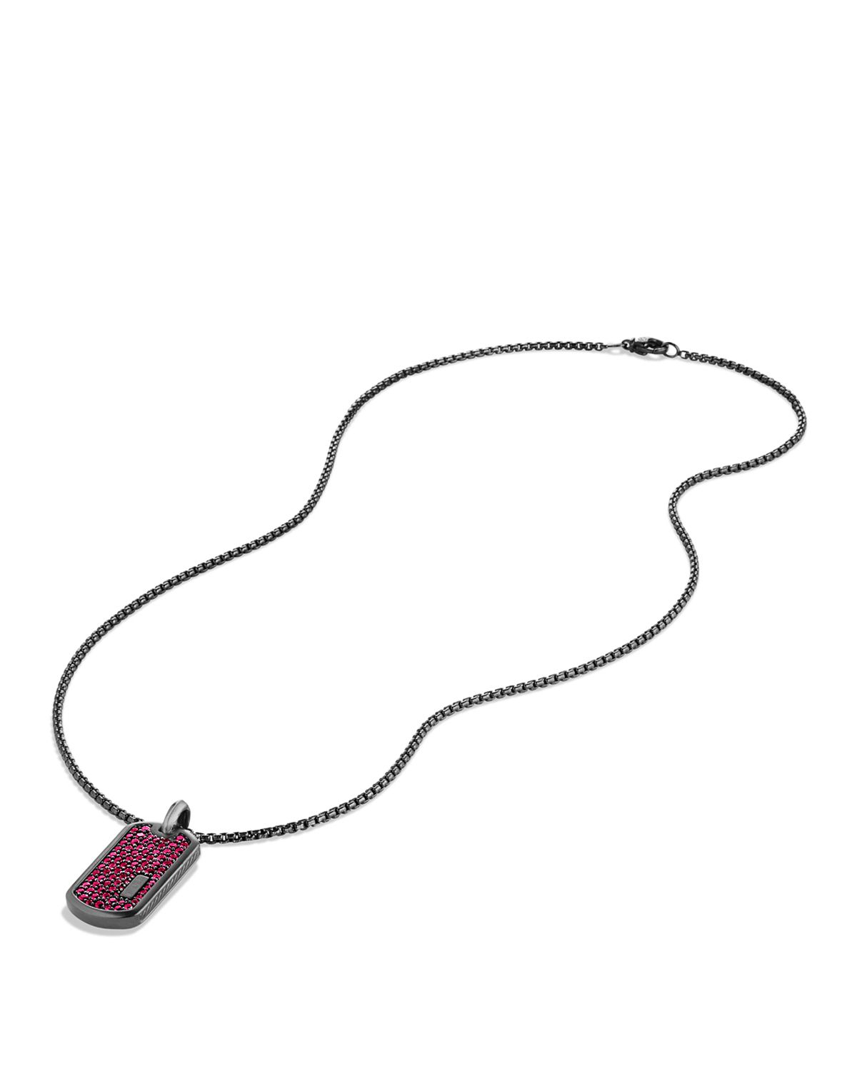 David Yurman Pave Tag with Rubies On 