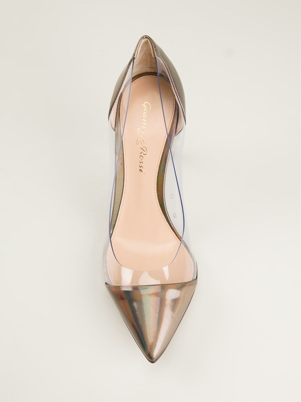 gianvito rossi plexi pumps white
