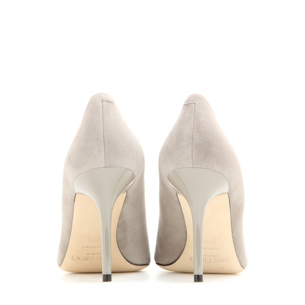 Jimmy Choo Agnes Suede Pumps in Gray - Lyst