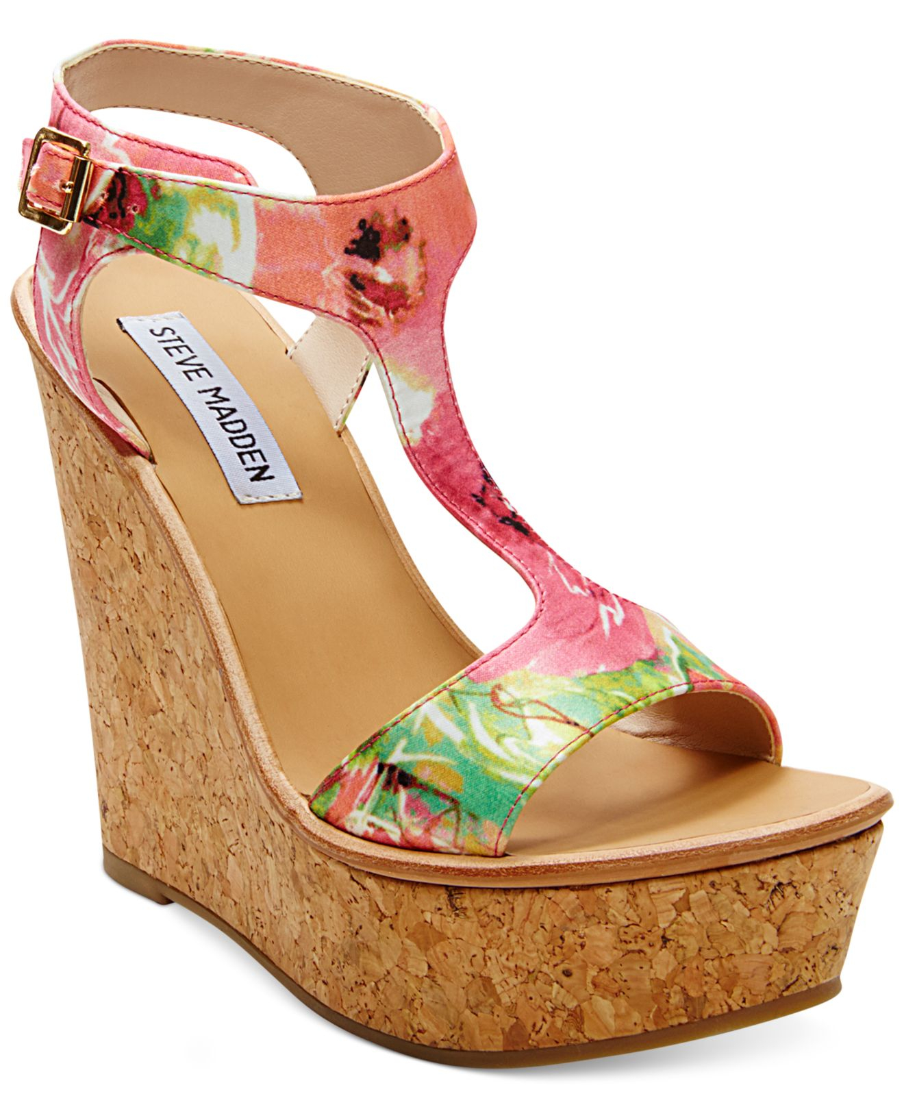 steve madden floral wedges
