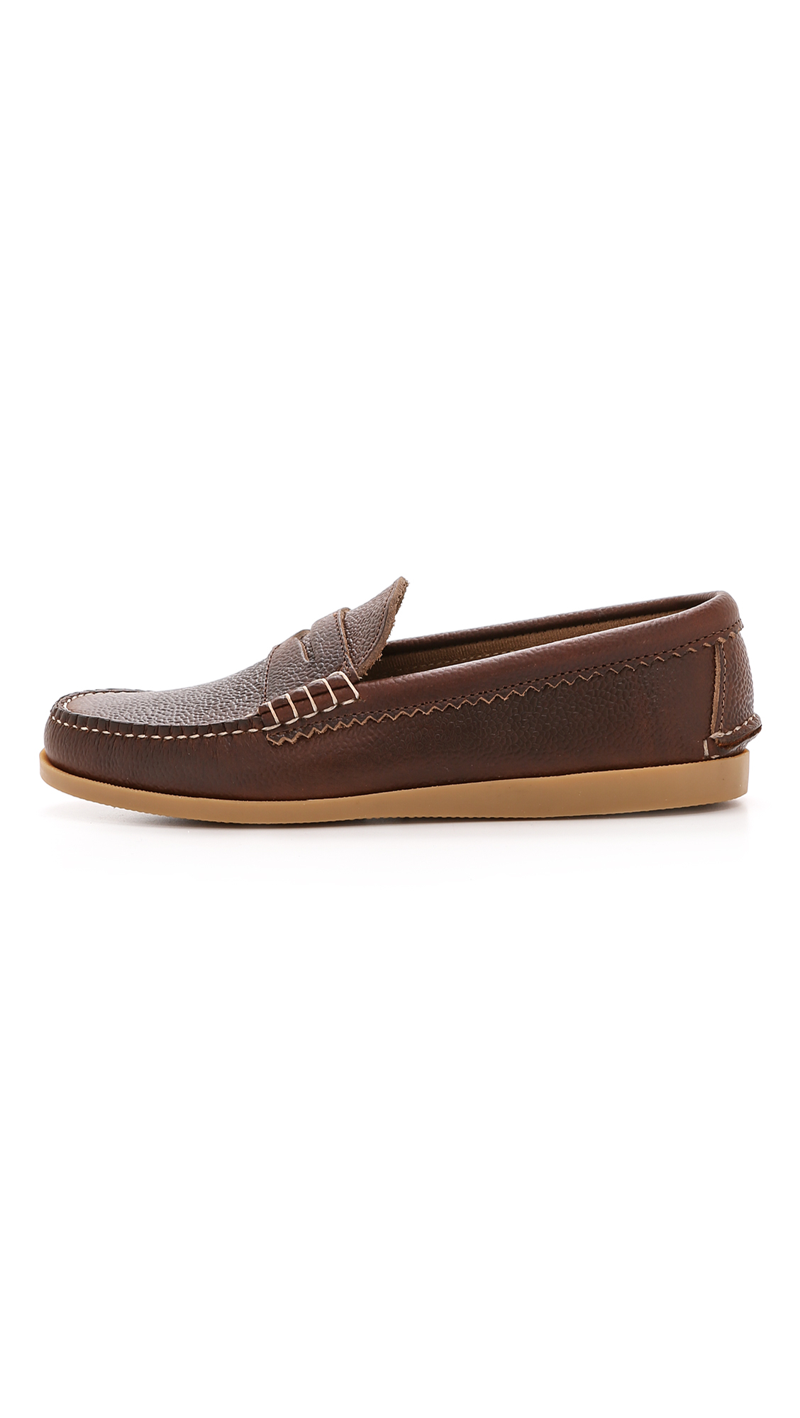 quoddy loafers quoddy pebbled loafers in brown for lyst quoddy loafers quoddy pebbled loafers in brown for lyst