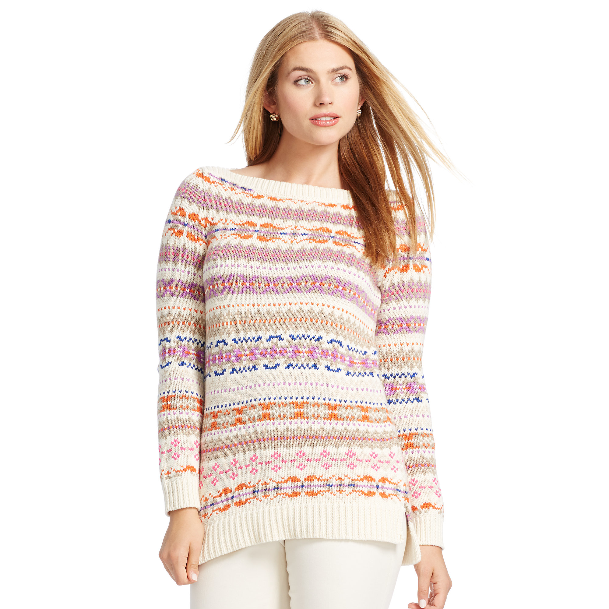 Lyst - Ralph Lauren Fair Isle Cotton-wool Sweater