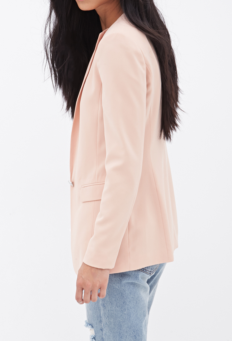 pink boyfriend blazer womens