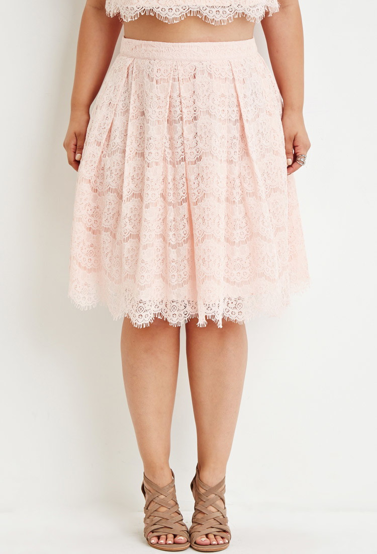 plus size lace skirt