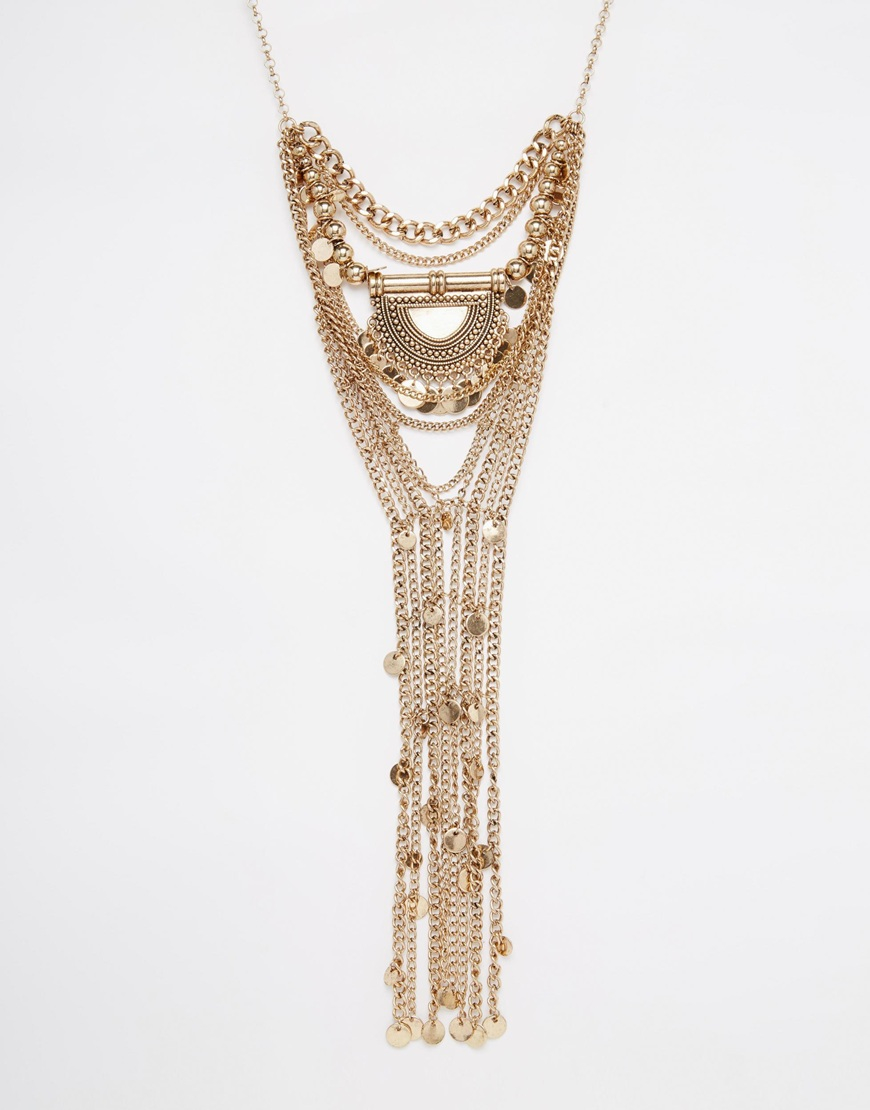 ALDO Concordia Coin Statement Necklace in Gold (Metallic) Lyst