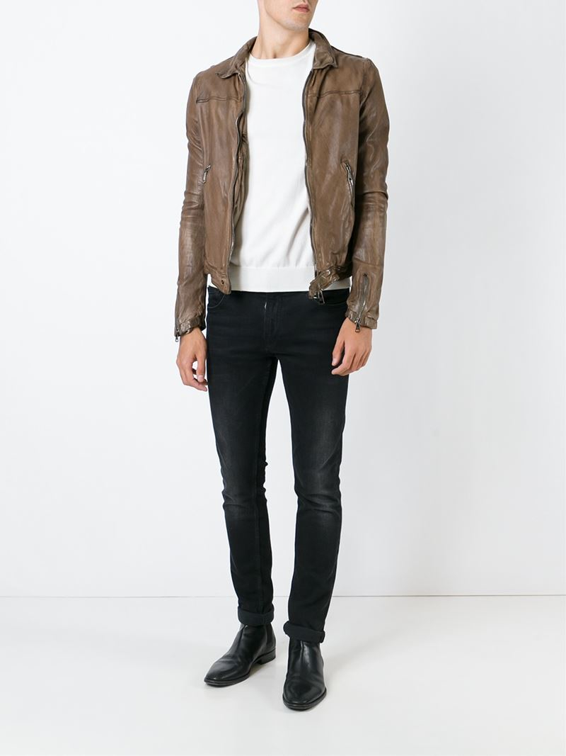 Giorgio Brato Leather Jacket in Brown for Men | Lyst
