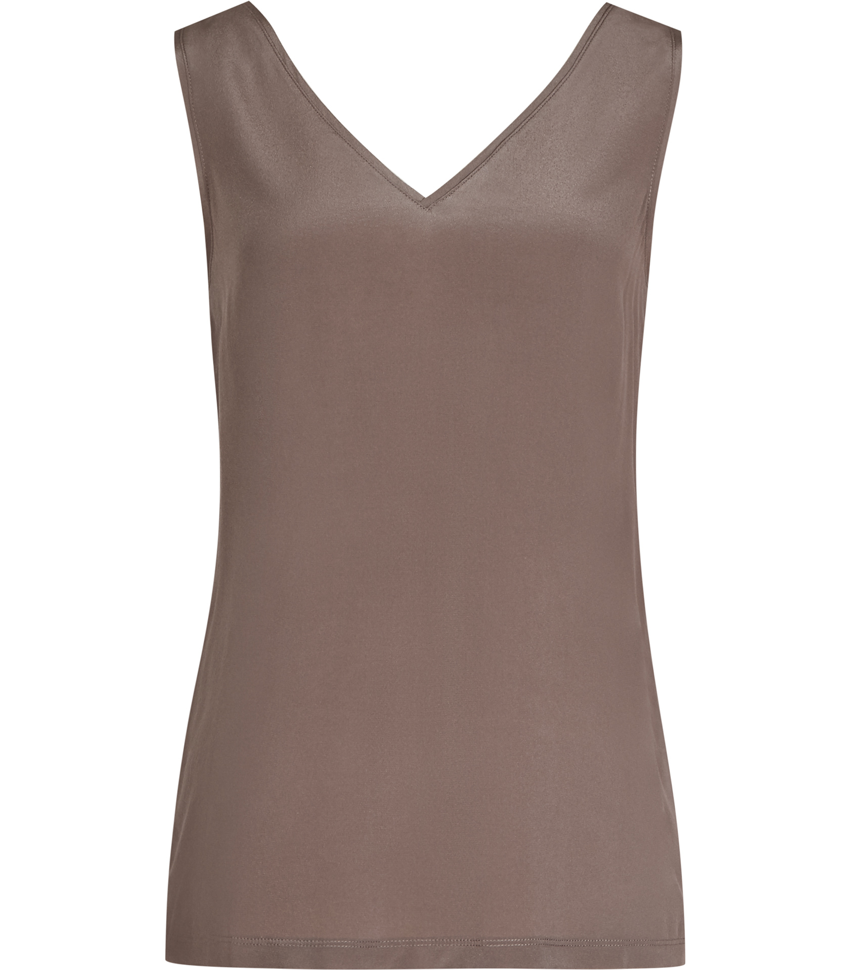 Reiss Mikaela Silk-front Tank Top in Mink (Gray) - Lyst