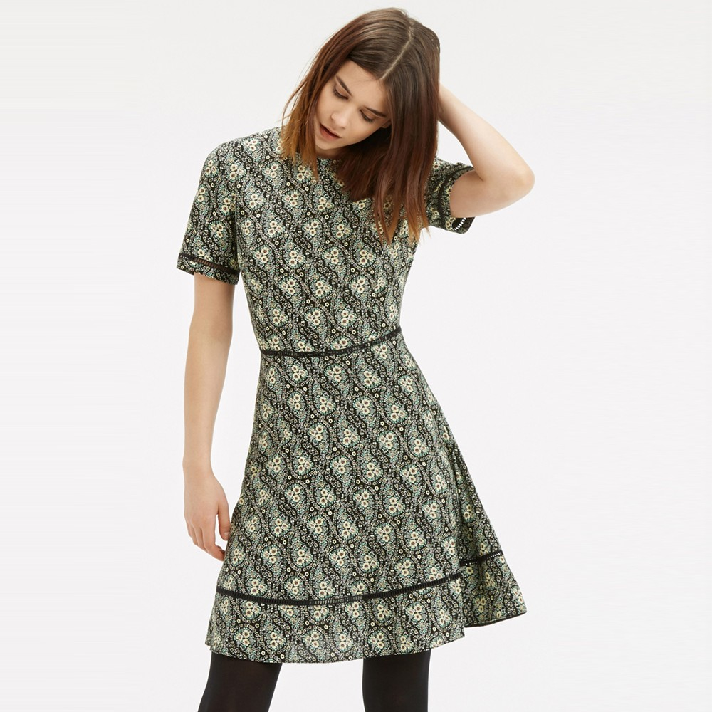 LONG DITSY SKATER DRESS | Oasis LONG DITSY SKATER DRESS | Oasis