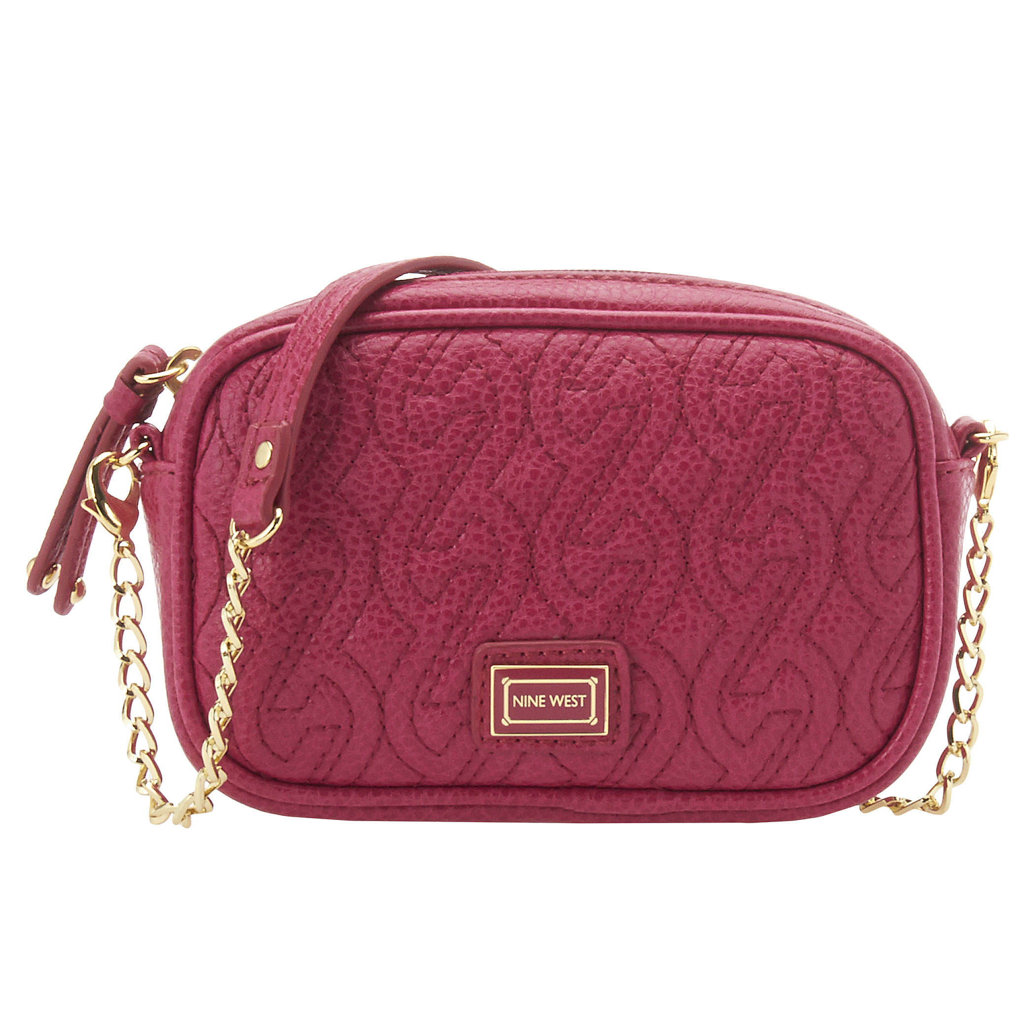 Nine West Quilted Chain Crossbody Bag in Pink - Lyst