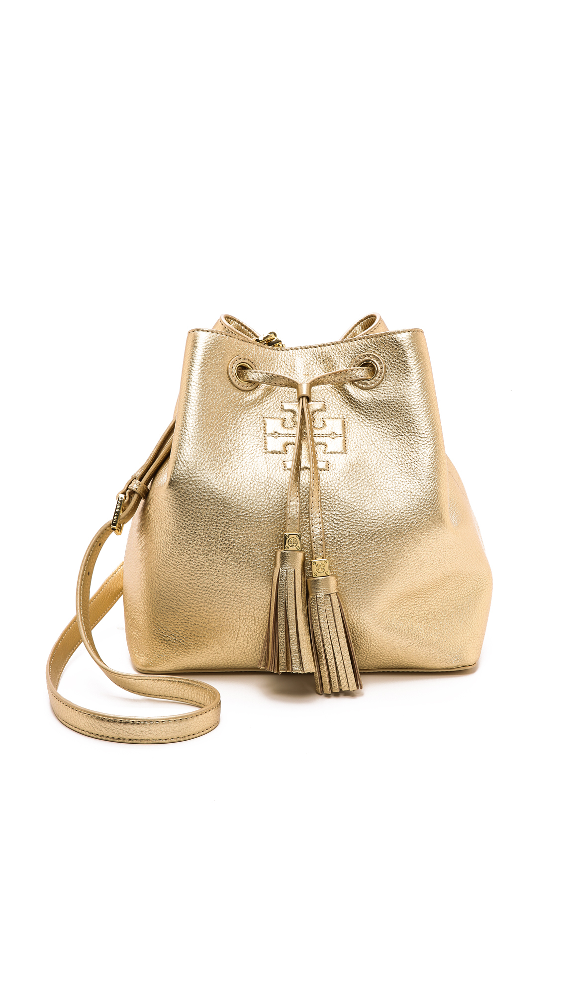 Tory Burch 138724 Britten Pebbled Black Leather With Gold Hardware Medium  Women's Adjustable Shoulder Bag: Handbags: Amazon.com