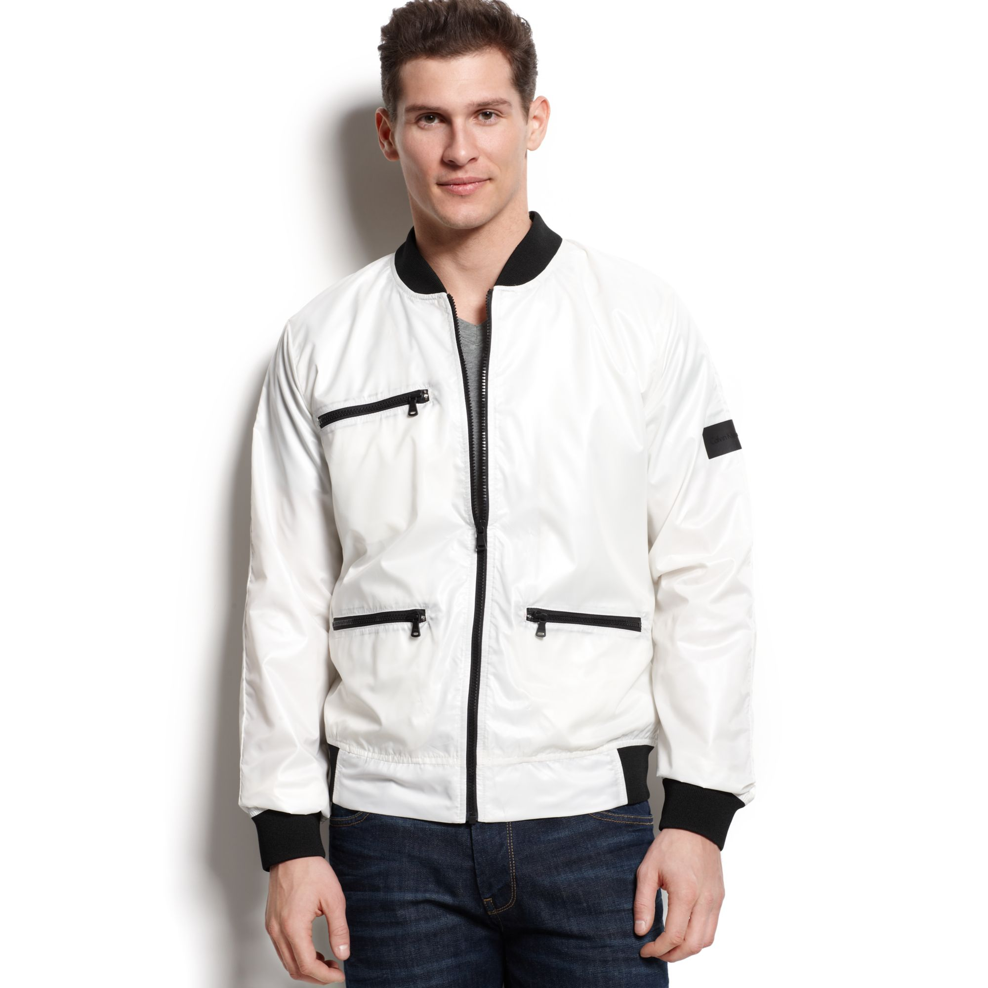 calvin klein white jacket mens Shop Clothing & Shoes Online