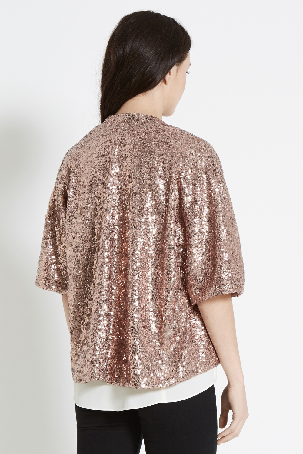 oasis black sequin top