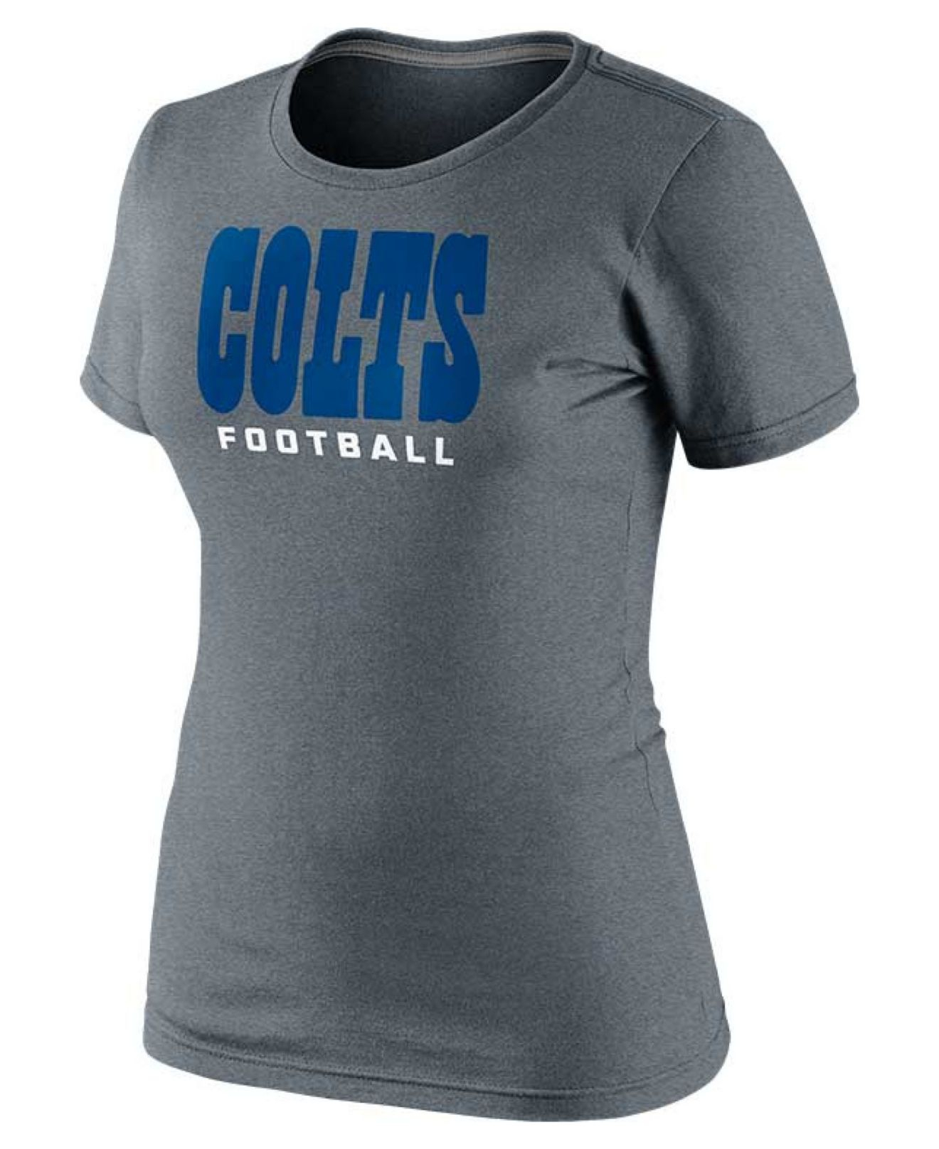 Nike Women'S Indianapolis Colts Team Wordmark Dri-Fit T-Shirt in Gray ...